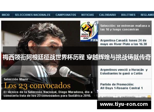 梅西领衔阿根廷征战世界杯历程 穿越辉煌与挑战铸就传奇