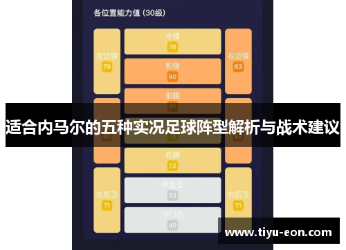 适合内马尔的五种实况足球阵型解析与战术建议